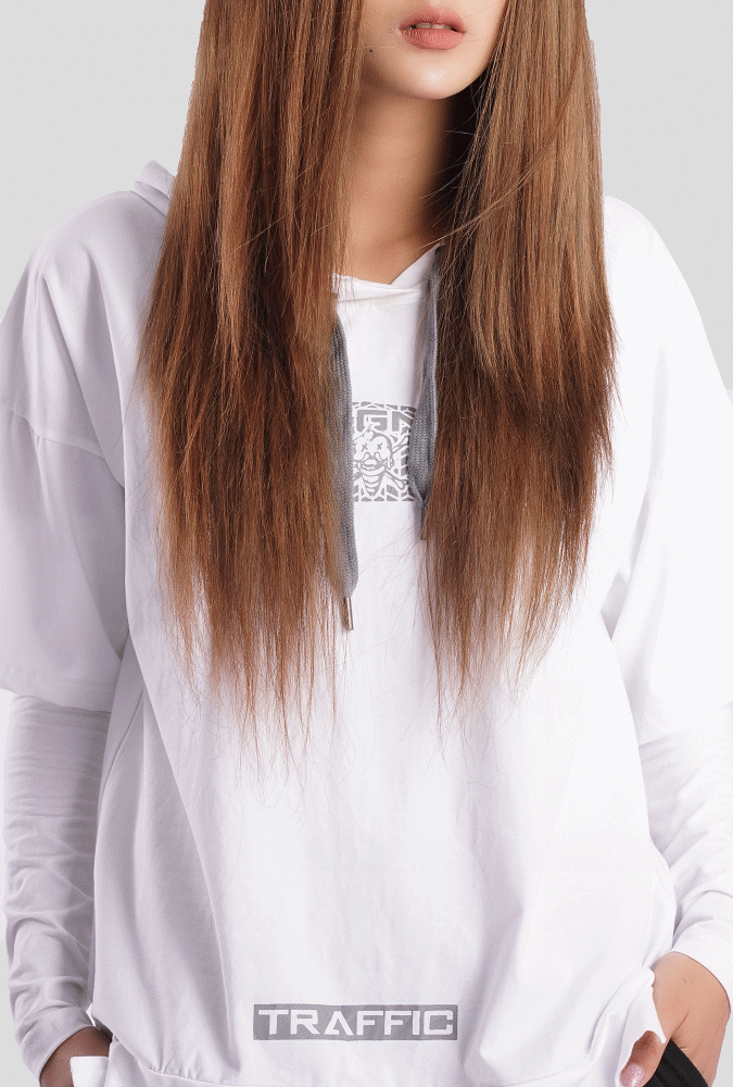 YGN TRAFFIC TYRE Design Hoodie White (Girl)